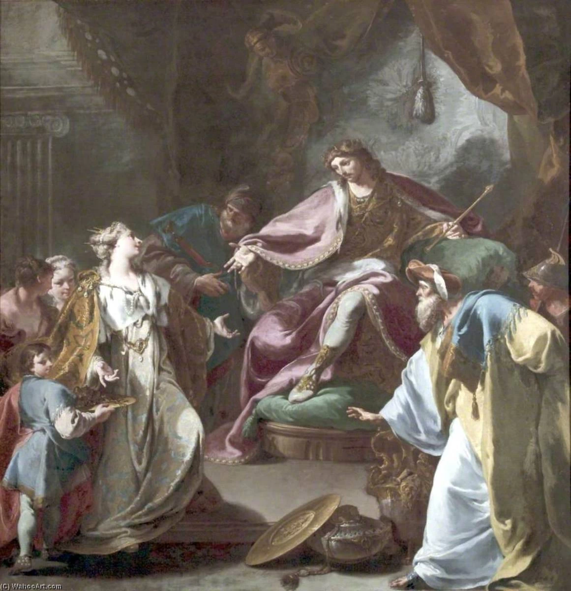 Giambattista Pittoni - Salomone e la regina di Saba, Liverpool, Walker Art Gallery